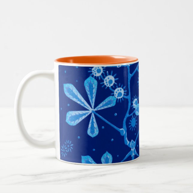 Caneca De Café Em Dois Tons Azure Frost Flower Mug (Esquerda)