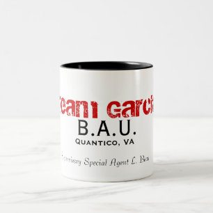 Caneca De Café Em Dois Tons B.A.U., Quantico, VA, agente especial