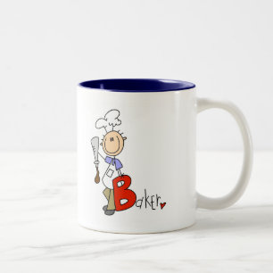 Caneca De Café Em Dois Tons B é para Camisetas e Presentes do Padeiro