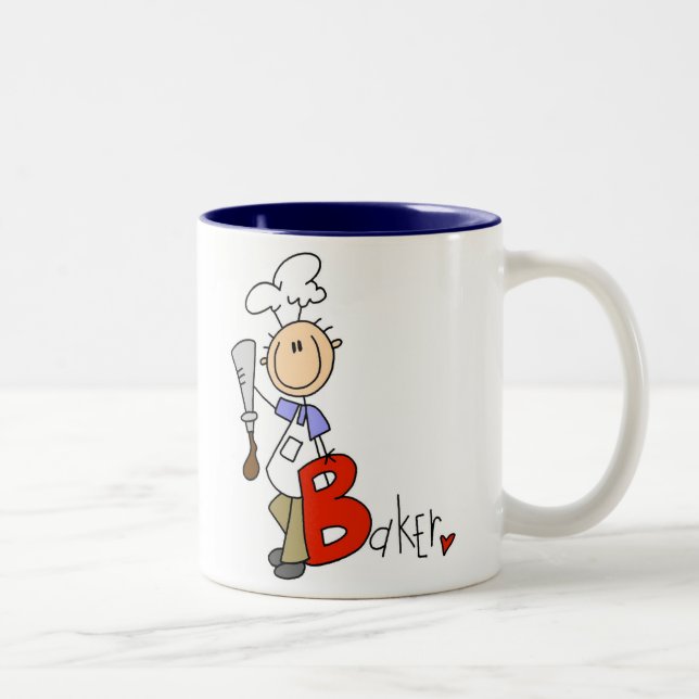 Caneca De Café Em Dois Tons B é para Padeiro (Direita)