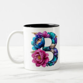 Caneca De Café Em Dois Tons B Mug de café - Design floral para doação