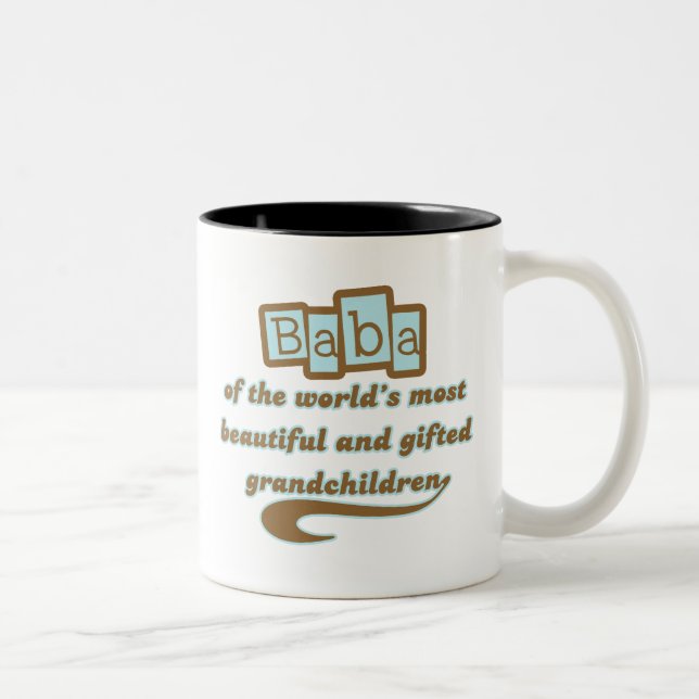 Caneca De Café Em Dois Tons Babá de netos dotado (Direita)