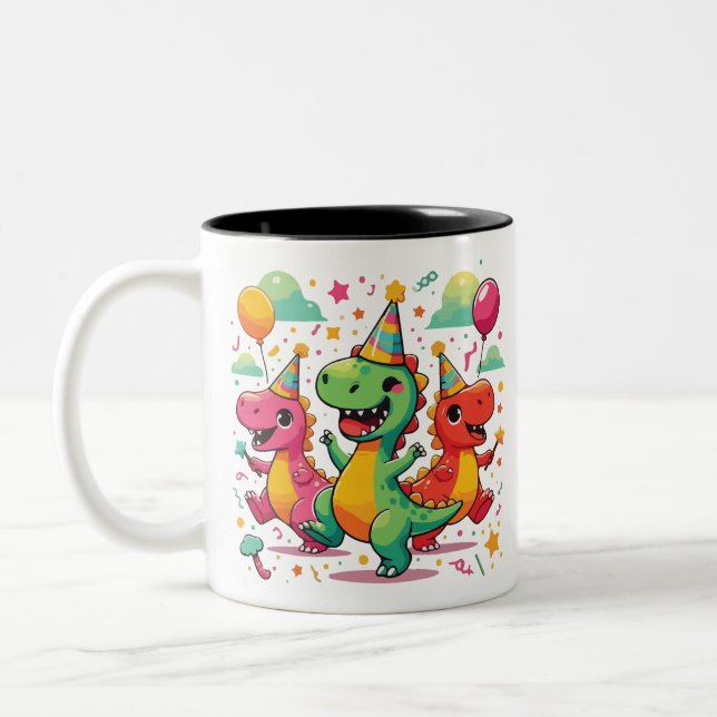 Caneca De Café Em Dois Tons Baby Dinosaur (Esquerda)