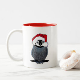 Caneca De Café Em Dois Tons Baby Penguin Christmas Mug