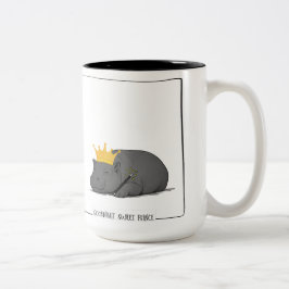 Caneca De Café Em Dois Tons Baby Pygmy Hippo - Mug