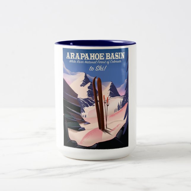 Caneca De Café Em Dois Tons Bacia Arapahoe, Esqui na Floresta Nacional White R (Centro)