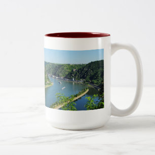 Caneca De Café Em Dois Tons Bacia do reno a das Loreley