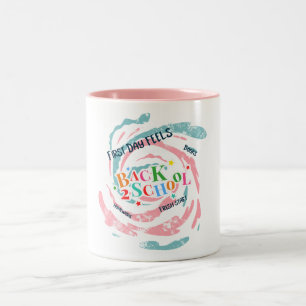 Caneca De Café Em Dois Tons Back 2 School First Day Sente Livros Frescos