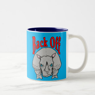 Caneca De Café Em Dois Tons Back Off Rhino