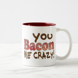 Caneca De Café Em Dois Tons Bacon Crazy