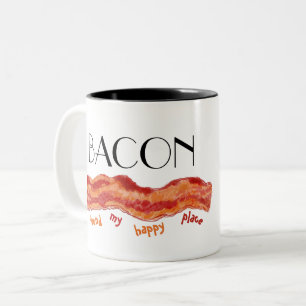Caneca De Café Em Dois Tons Bacon do Lugar Feliz