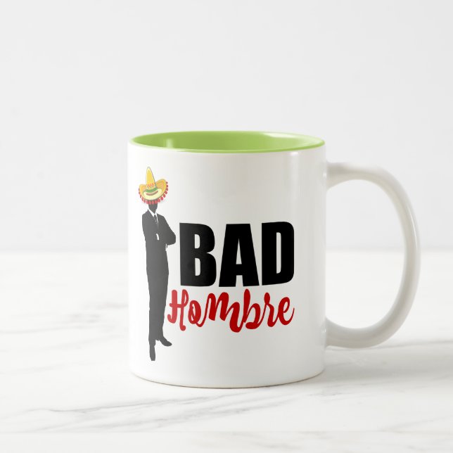 Caneca De Café Em Dois Tons Bad Hombre Silhouette e Sombrero (Direita)