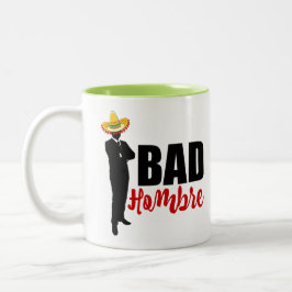 Caneca De Café Em Dois Tons Bad Hombre Silhouette e Sombrero