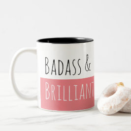 Caneca De Café Em Dois Tons Badass & manhã brilhante