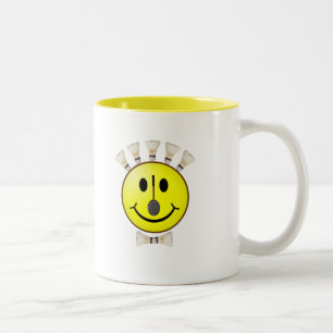 Caneca De Café Em Dois Tons Badminton Bowtie
