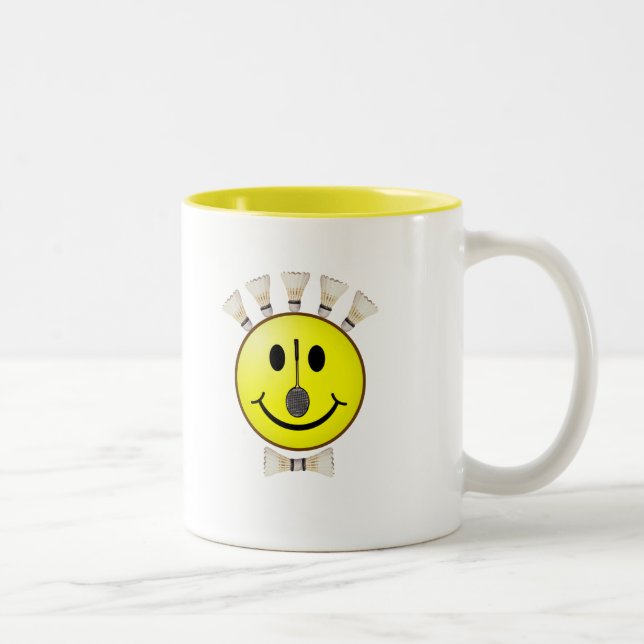 Caneca De Café Em Dois Tons Badminton Bowtie (Direita)