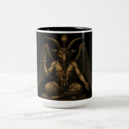 Caneca De Café Em Dois Tons Bafomet