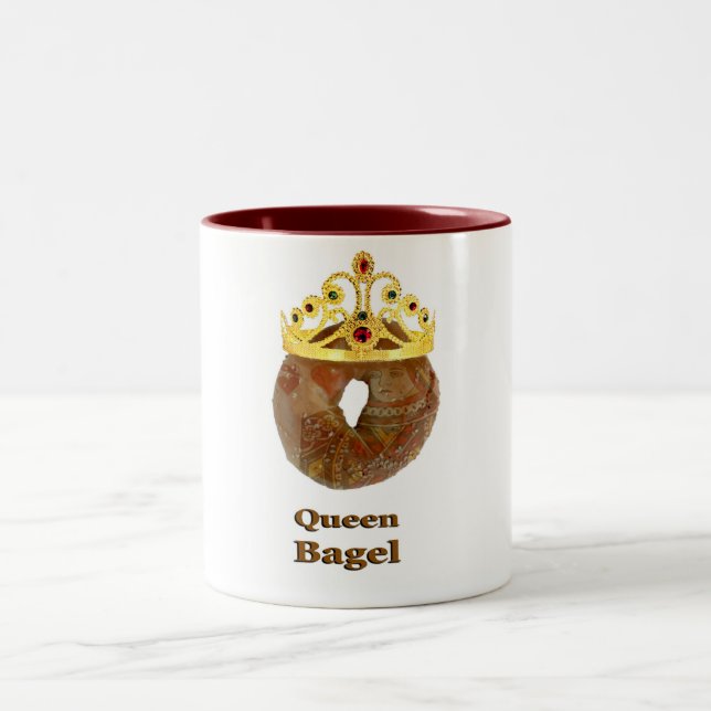 Caneca De Café Em Dois Tons Bagel da rainha (Centro)