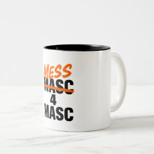 Caneca De Café Em Dois Tons Bagunça 4 Másc