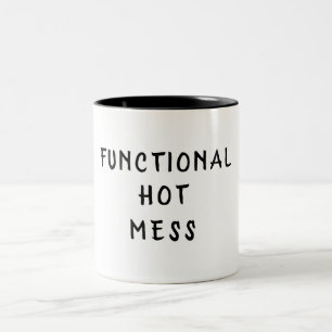 Caneca De Café Em Dois Tons Bagunça Quente Funcional