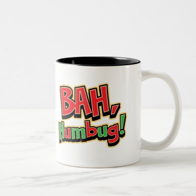 Caneca De Café Em Dois Tons Bah Humbug Mug (Direita)
