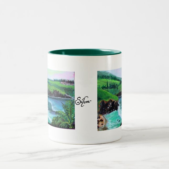 Caneca De Café Em Dois Tons baía de honolua 1 (Centro)