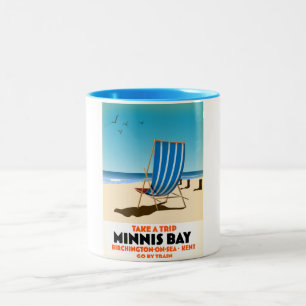 Caneca De Café Em Dois Tons Baía de Minnis, Birchington-on-Sea