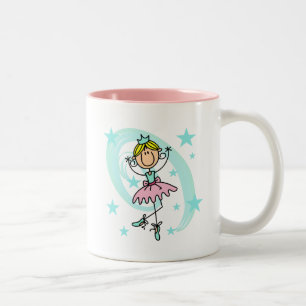 Caneca De Café Em Dois Tons Bailarina - Camisetas e Presentes Loiras