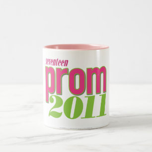 Caneca De Café Em Dois Tons Baile de formatura 2011 - Verde