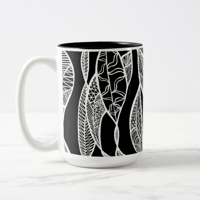 Caneca De Café Em Dois Tons Balanço (fundo preto) (Esquerda)