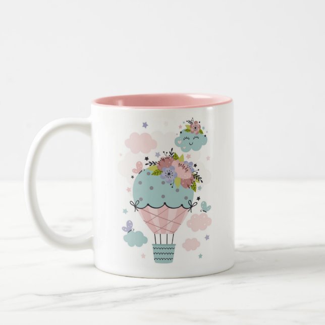 Caneca De Café Em Dois Tons Balão de Ar Quente com Mug de Dois Tons (Esquerda)