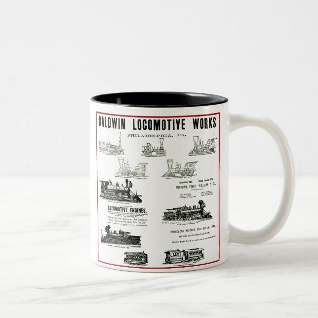 Caneca De Café Em Dois Tons Baldwin Locomotive Works (Direita)