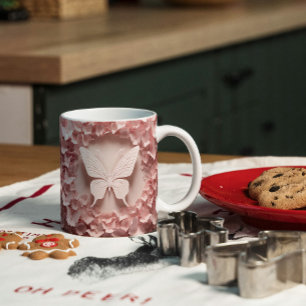Caneca De Café Em Dois Tons Balé de borboleta: Estilo com Pestal Mug 3D