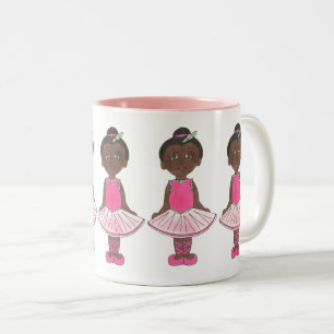 Caneca De Café Em Dois Tons Balé rosa Tutu Ballerina Dance Professora Consider