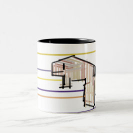 Caneca De Café Em Dois Tons Baleia beluga alegria de verão