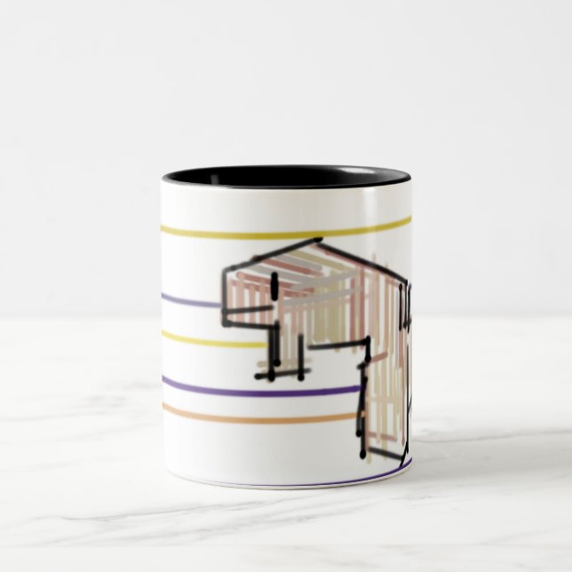 Caneca De Café Em Dois Tons Baleia beluga alegria de verão (Centro)