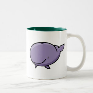 Caneca De Café Em Dois Tons Baleia dos desenhos animados