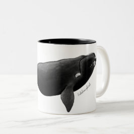 Caneca De Café Em Dois Tons Baleia franca do Atlântico Norte Eubalaena glacial