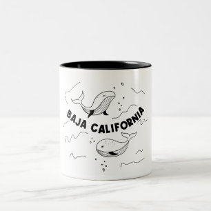 Caneca De Café Em Dois Tons Baleias da Baja Califórnia