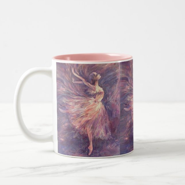 Caneca De Café Em Dois Tons Ballerina em árabe (Esquerda)