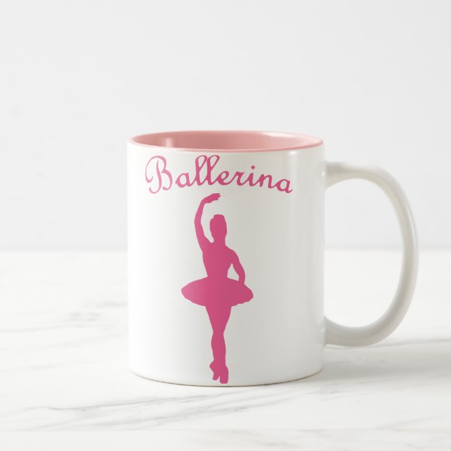 Caneca De Café Em Dois Tons Ballerina Silhouette (Direita)