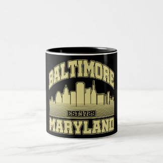 Caneca De Café Em Dois Tons Baltimore, Maryland