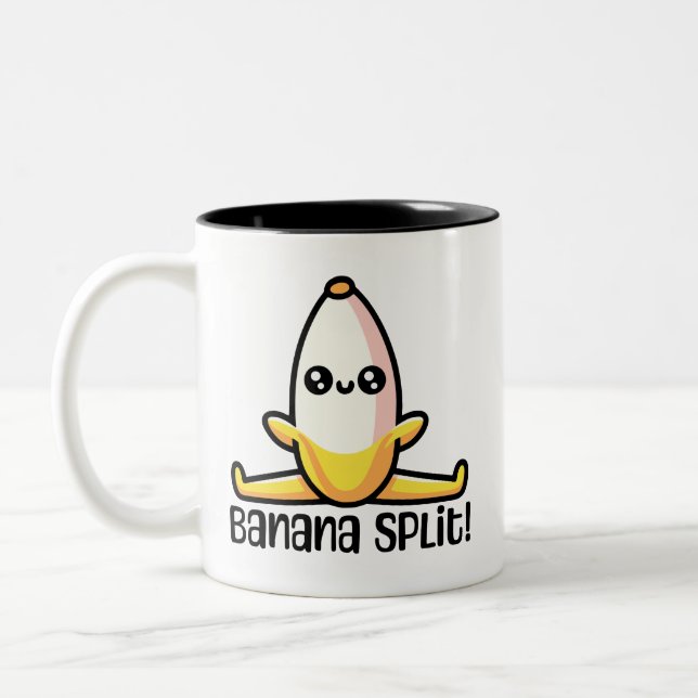 Caneca De Café Em Dois Tons Banana Split! Lúpulo de Banana (Esquerda)