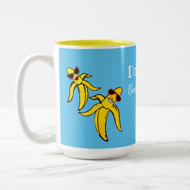 Caneca De Café Em Dois Tons bananas de dança (Esquerda)