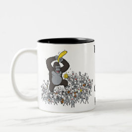 Caneca De Café Em Dois Tons Bananas para este Gorilla Brawl!
