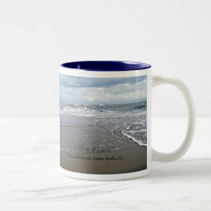 Caneca De Café Em Dois Tons Bancos de areia do diamante "o ponto" OBX North