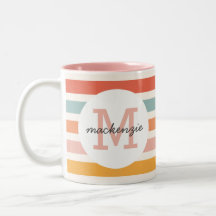 Bandas Coloridas Retroativas Monogramas Personaliz