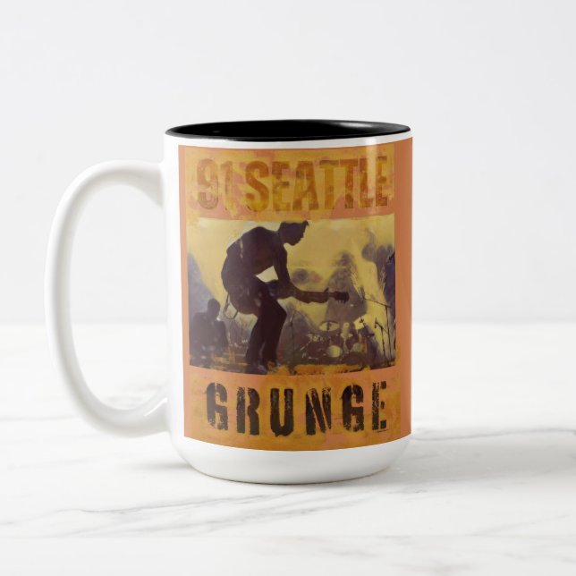 Caneca De Café Em Dois Tons bandas de Seattle Grunge de 1991 (Esquerda)
