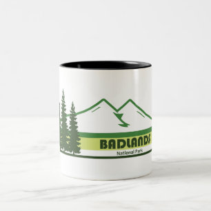 Caneca De Café Em Dois Tons Bandas do Parque Nacional das Badlands