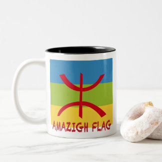 Caneca De Café Em Dois Tons Bandeira Amazigh - Bandeira-Drapeau Amazigh